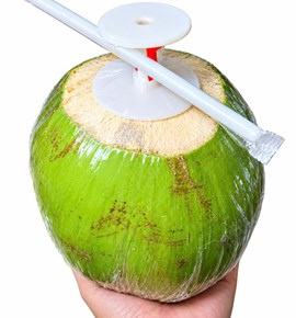 Nút Dừa Khóa Ngắn – Ống Hút Treo Trên Nút