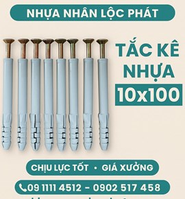 Tắc kê nhựa 10x100 – Tắc kê khung bao | Nhựa Nhân Lộc Phát