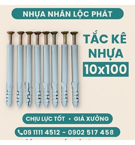 Tắc kê nhựa 10x100 – Tắc kê khung bao | Nhựa Nhân Lộc Phát