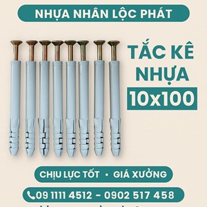 Tắc kê nhựa 10x100 – Tắc kê khung bao | Nhựa Nhân Lộc Phát